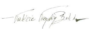 Signature manuscrite de Valérie Vanden Bulcke